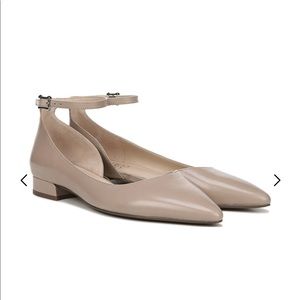 Franco Sarto pointed toe flats w/ ankle strap